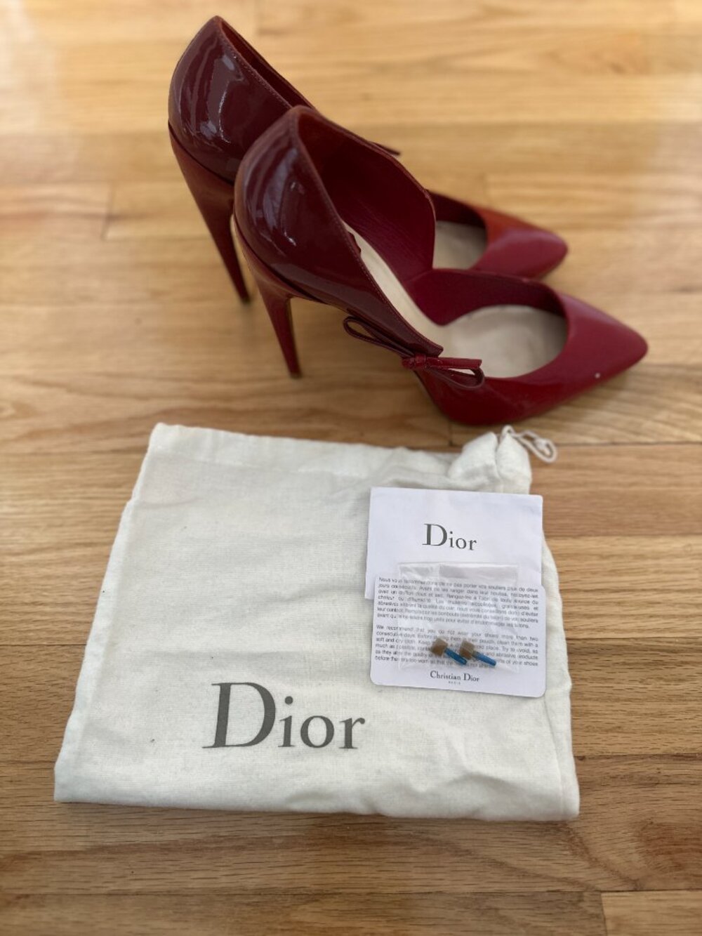Dior two tone red patent pumps, size 40 - Picture 5 of 5
